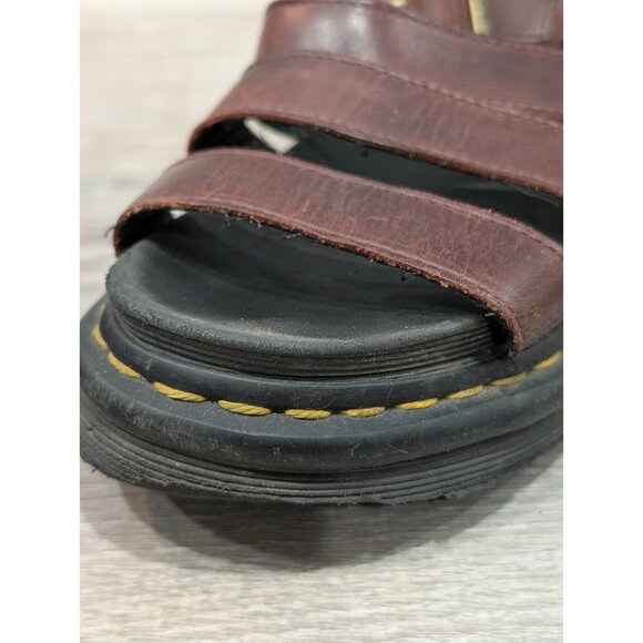 Dr Doc Martens Vegan Blaire Sandals Womens 5 EU 36 Brown Chunky Bouncing Sole - Picture 15 of 16